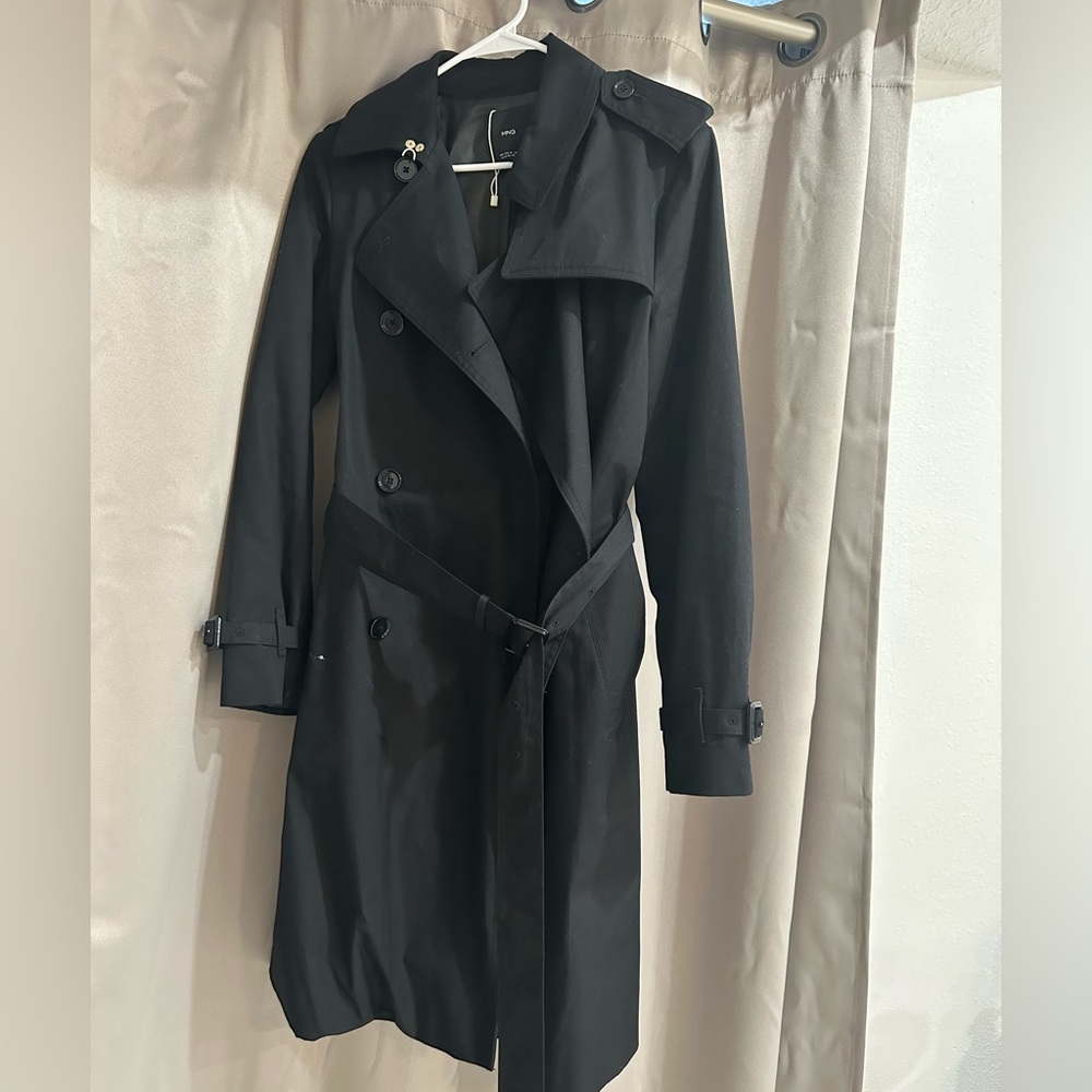 MNG Mango Black Trench Coat